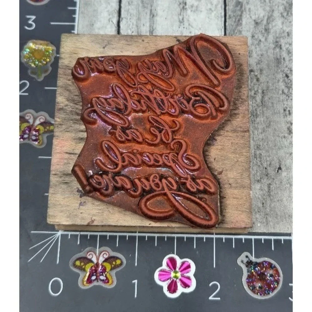 Hero Arts Special Birthday F456 Script Wishes Rubber Stamp Wood #O118